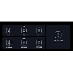 Зарядний пристрій Ugreen 1xUSB + 2xUSB-C 65W GaN CD361 gray (25685B) - мініатюра 11