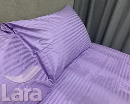 Постільна білизна LARA сатин-страйп Lavender d13007e євро - мініатюра 5