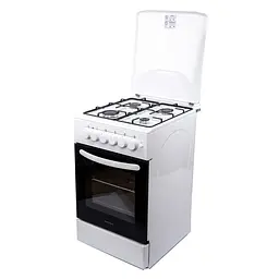 Плита газоелектрична біла Grunhelm FM5612W