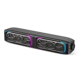 Колонки 2.0 Havit HV-SK215, Black, 2 x 2.5 Вт, mini-jack 3.5 мм, Bluetooth, USB, RGB підсвічування, радіус дії до 10 м