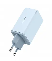 Мережевий зарядний пристрій Baseus GaN6 Pro Fast 2C+2U 65 W Cable Type-C to Type-C 1 м P10162701313-00 Блакитний - мініатюра 4