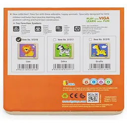 Дерев'яний міні-пазл Viga Toys Лев 4 елементів (51316) - мініатюра 3