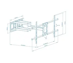 Кронштейн Walfix R-614B (VESA800х400) - мініатюра 2
