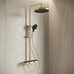 Душова система з виливом Rea Creo brushed gold REA-P0361 - мініатюра 2