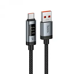 Кабель HOCO U148, USB Type C, швидке заряджання, дисплей потужності, довжина 1.2 м, чорний