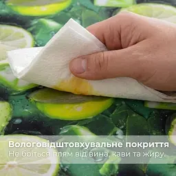 Скатертина Ideia із захистом від плям бавовна Teflon ефект лайм 140х170 см (8-13477*068) - мініатюра 3