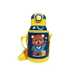 Термос-поїльник із силіконовою трубочкою Ведмедик Mega Zayka MGZ-0330, 500 мл