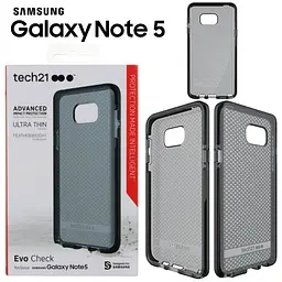 Прозорий силіконовий чохол Tech21 Evo Tactical Samsung Galaxy Note 5 Black - мініатюра 8
