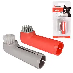 Flamingo Finger Toothbrush Set фламинго набір зубна щітка на палець