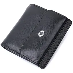 Оригінальне жіноче портмоне з натуральної шкіри ST Leather 22724 чорний