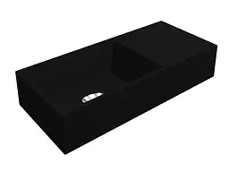 Умивальник Miraggio COPPER 500 BLACK (0002594) Mirasoft, Матовий, Накладний, Чорний