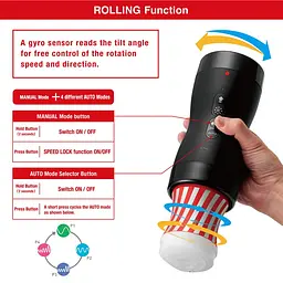 Автоматичний мастурбатор Tenga VACUUM GYRO ROLLER SET, ротація та вакуум, сумісний з Tenga Cup - мініатюра 5