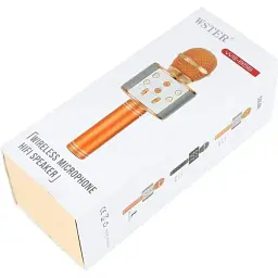 Караоке-мікрофон WS 858 бездротовий Rose Gold (au084) - мініатюра 4