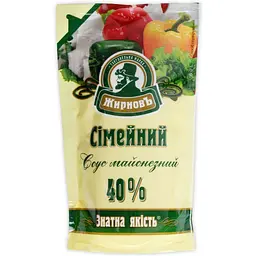 Соус Жирновъ Сімейний майонезний 40%, 180 г (911523)