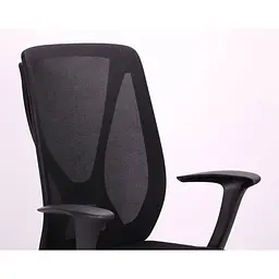 Офісне крісло для персоналу Art Metal Furniture Nickel Black сидіння Сідней-07/спинка Сітка SL-00 чорна (297089) - мініатюра 5