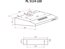 Витяжка Perfelli PL 5124 WH LED - мініатюра 11
