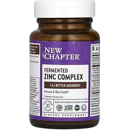 Ферментований комплекс цинку New Chapter Fermented Zinc Complex 30 таблеток - мініатюра 3