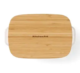 Форма для запікання з кришкою KitchenAid СС006105-001 6,5 х15, 5х26 см 0.9 л кремова - мініатюра 6
