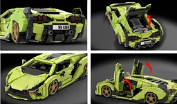 Конструктор машина MOULD KING Lamborghini Sian Sierne ламборджині для дітей та дорослих 1133 деталей - мініатюра 7