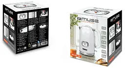 Чайник електричний Muse 1.7 л білий (MS-030WS) - мініатюра 2