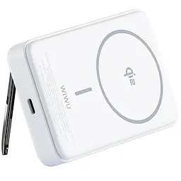 Портативний ЗП Power Bank WIWU Wi-P031 Magnetic з БЗП Qi2 30W 10000 mAh White - мініатюра 2