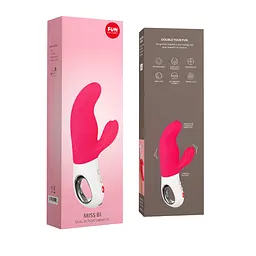 Вібратор-кролик Fun Factory MISS BI pink/white, 2 незалежні мотори, діаметр 4,2 см - мініатюра 6