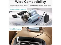 Ручний автомобільний пилосос Vention Cordless Blue (KRAL0) - мініатюра 2