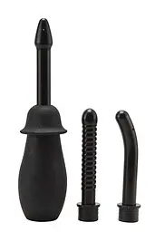 Анальний душ Seven Creations Douche Unisex, 3 насадки (чорний) - мініатюра 2