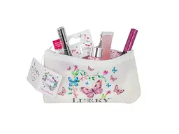 Косметичка LUKKY на блискавці, матова біла, 20х10см T18079 - мініатюра 2