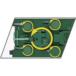 Конструктор Cobi Перша світова війна Танк Віккерс A1E1 Незалежний, 886 деталей (COBI-2990) - мініатюра 6
