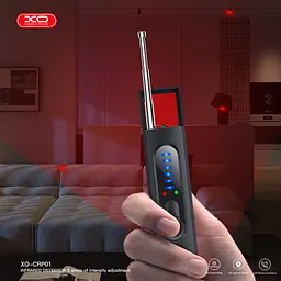 Портативний детектор жучків XO CRP01 infrared detector anti eavesdropping Чорний - мініатюра 4