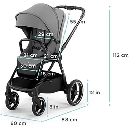 Універсальна коляска 2 в 1 Kinderkraft Nea Platinum Grey (KSNEA000GRY2000) - мініатюра 9