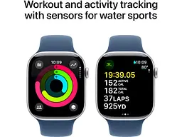 Смарт-годинник Apple Watch Series 10 GPS 46mm Silver Alu. Case w. Denim Sport Band - M/L (MWWM3) - мініатюра 6