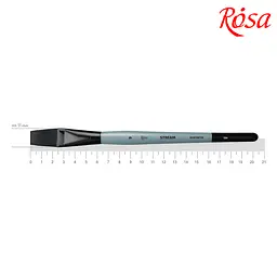Пензель синтетика плоска STREAM 134 № 9 коротка ручка ROSA