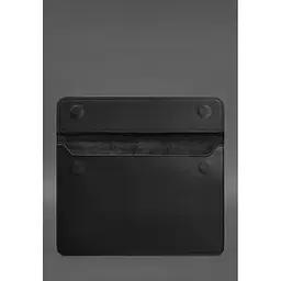 Шкіряний чохол-конверт BlankNote Crazy Horse на магнітах для MacBook 13 Чорний - мініатюра 3
