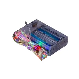 Гірлянда Роса GarlandoPro нитка GarlandoPro 100 LED довжина 10 м на батарейках, мультиколор (1733027ML) - мініатюра 6