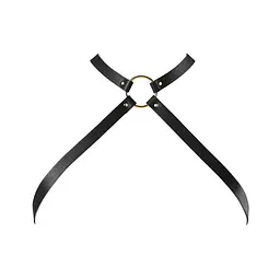 Портупея з екокожі Bijoux Indiscrets MAZE - Cross Chest Harness Black Bijoux Indiscrets B0238; SO6635 95078 - мініатюра 1