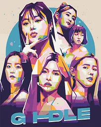 Картина за номерами K-Pop, Джи Айдл G Idle 40x50 см Origami LW 31160