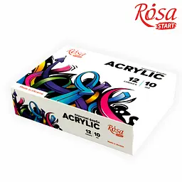 Набір акрилових фарб Graffiti 12×10 мл ROSA Start (4823098531074)