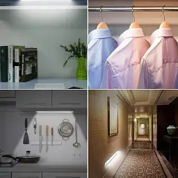 Портативна LED лампа XO з датчиком руху 40 cм біла - мініатюра 7