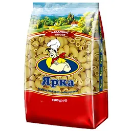 Макаронні вироби Ярка Рiжки рифленi 8 мм 1 кг