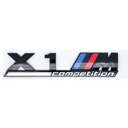 Емблема напис X1M competition для BMW чорна глянцева пластик (на скотчі)