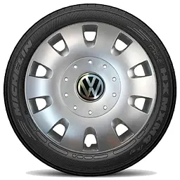 Ковпак колеса з емблемою Volkswagen SKS401 R16 сірий з логотипом на вибір 4 шт