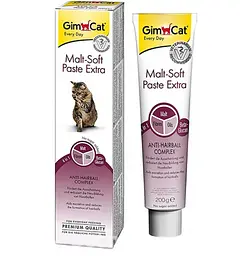 Паста для виведення шерсті у котів GimCat Malt-Soft Extra Professional, 200 г
