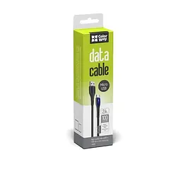 Кабель ColorWay USB - micro USB (M/M), PVC + Led, 2.4 А, 1 м, Чорний (CW-CBUM034-BK) - мініатюра 10