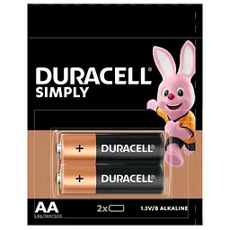 Батарейка Duracell AA LR06 MN1500, 2 шт. (16649695)