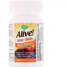 Мультивітаміни Nature's Way Alive! Max3 Daily з залізом 30 таблеток