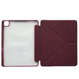 Чохол Smart Case Clear+stylus для Apple iPad Air 13 2024/2025 Темно-червоний