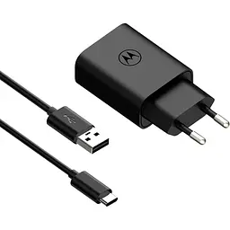 Мережевий зарядний пристрій Motorola TurboPower 20W + Cable Type-C to Type-C Black [SJMC202-C] [117782] - мініатюра 2