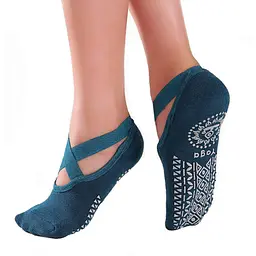 Сліди шкарпетки для пілатесу "Yoga socks" 35-38 р. Сині, антиковзні шкарпетки для йоги | шкарпетки для йоги (ST)